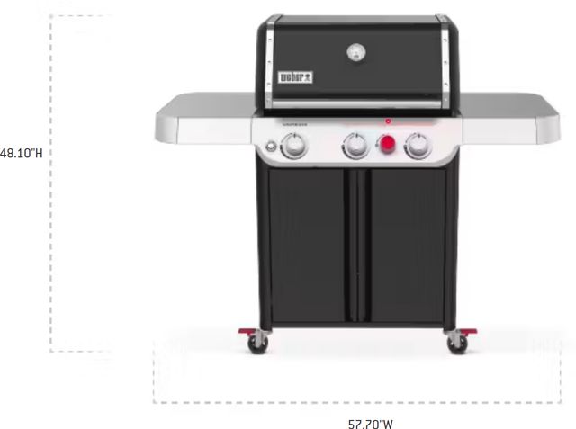 Weber® Genesis E-325 3-Burner Black Freestanding Liquid Propane Grill-1