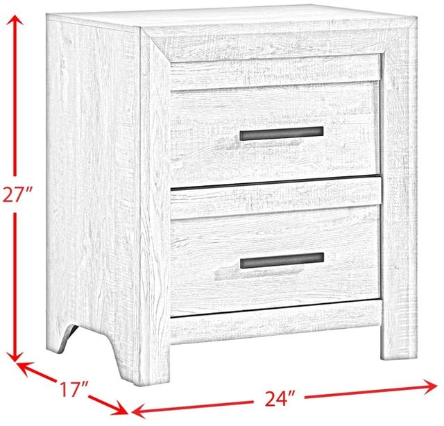 Elements International Eleanor White Nightstand -2