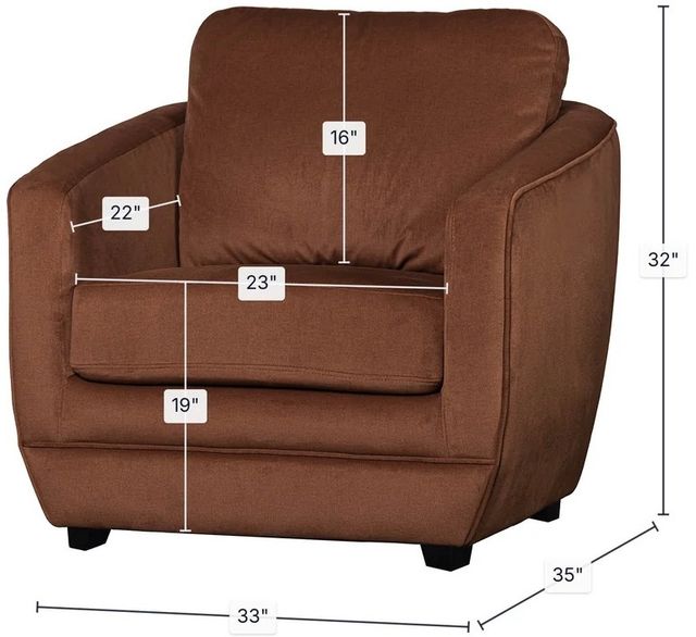 LH Home Feather Baltimo Ginger Rust Club Chair-2