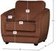 LH Home Feather Baltimo Ginger Rust Club Chair-2