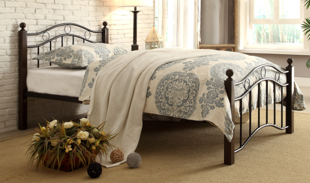 Mazin Furniture Averny Full Metal Platform Bed-1