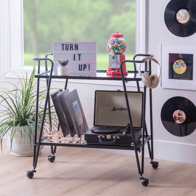 Linon Ellie Black Bar Cart-1