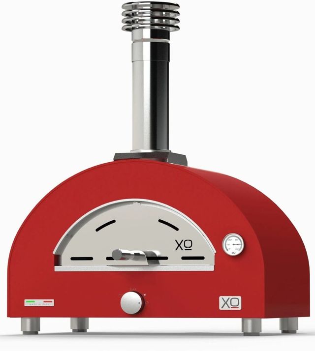 XO 29" Red Countertop Liquid Propane and Wood Pizza Oven-1