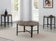 Steve Silver Co. Chevron 3-Piece Cinnamon Top Occasional Table Set with Black Base-1