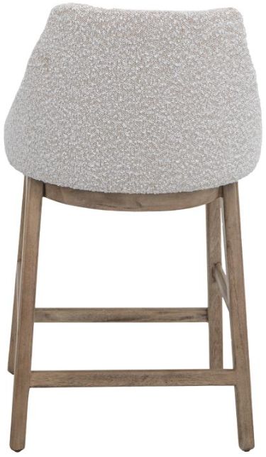 International Furniture Direct Emma Lacquer White/Pearl Barstool -4