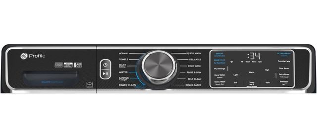 GE Profile™ 6.1 Cu. Ft. Sapphire Blue Front Load Washer-2