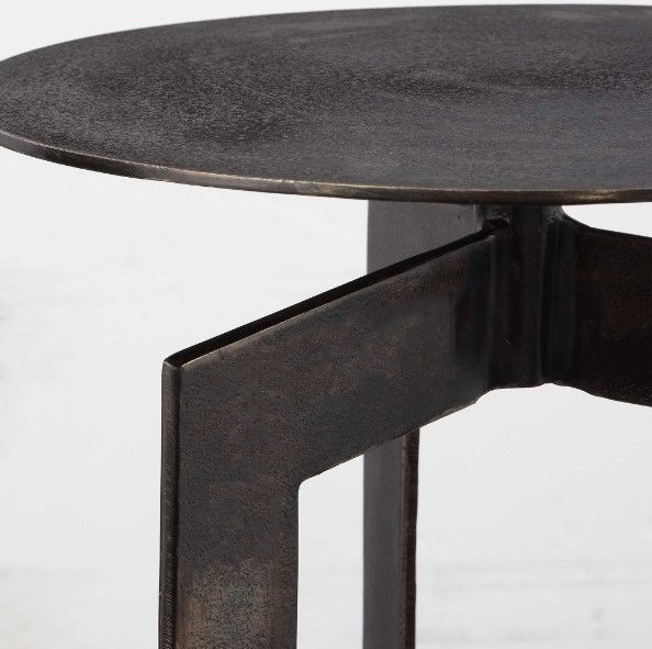 Uttermost® Deltoid Gunmetal Accent Table-3