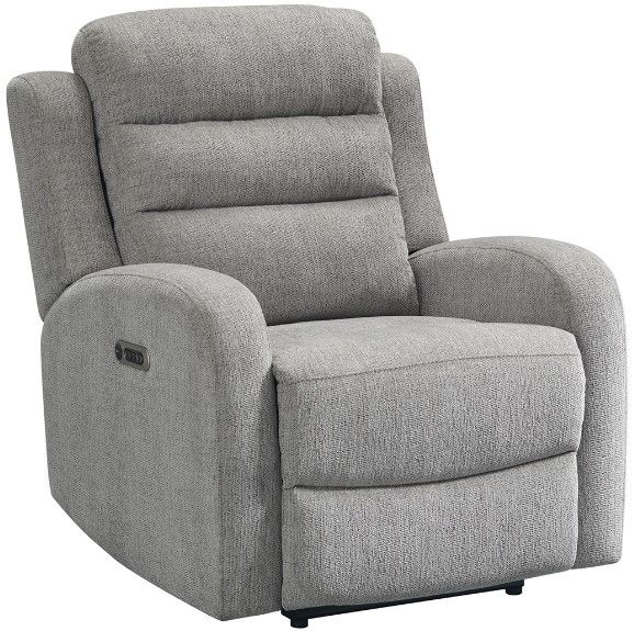 American Wholesale Furniture Avanti Gray Power Recliner with Headrest-0