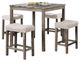 Furniture of America® Torreon 5-Piece Beige/Gray Counter Dining Table Set-0