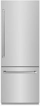 ZLINE 30 in. 16.1 Cu. Ft. Stainless Steel Built In Bottom Freezer Refrigerator with Graphite Gray Interior-0
