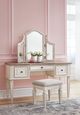Signature Design by Ashley® Realyn Vanity/Mirror/Stool Set-2