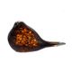 A & B Home Black/Red Glass Bird-3
