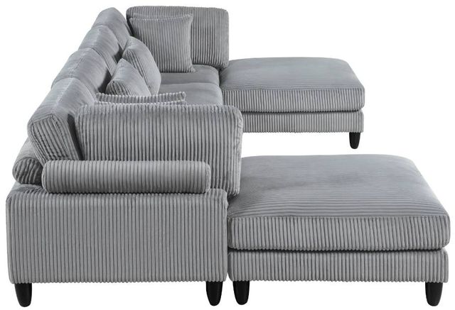 Homelegance® Robstown 6-Piece Gray Modular Sectional with 2-Ottoman-3