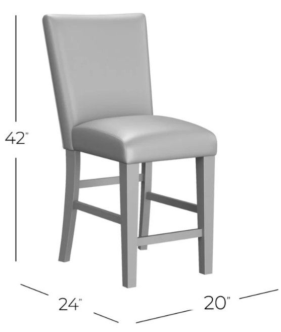 Jofran Inc. Telluride Beige/Driftwood Upholstered Counter Stool-2