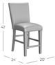 Jofran Inc. Telluride Beige/Driftwood Upholstered Counter Stool-2