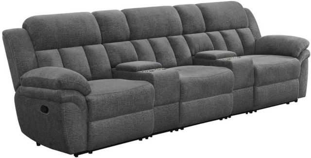 Coaster® Bahrain 5-Piece Charcoal Manual Reclining Theater Seating-0
