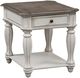 Liberty Furniture Magnolia Manor 3-Piece Weathered Bark Occasional Table with Antique White Base Set-3