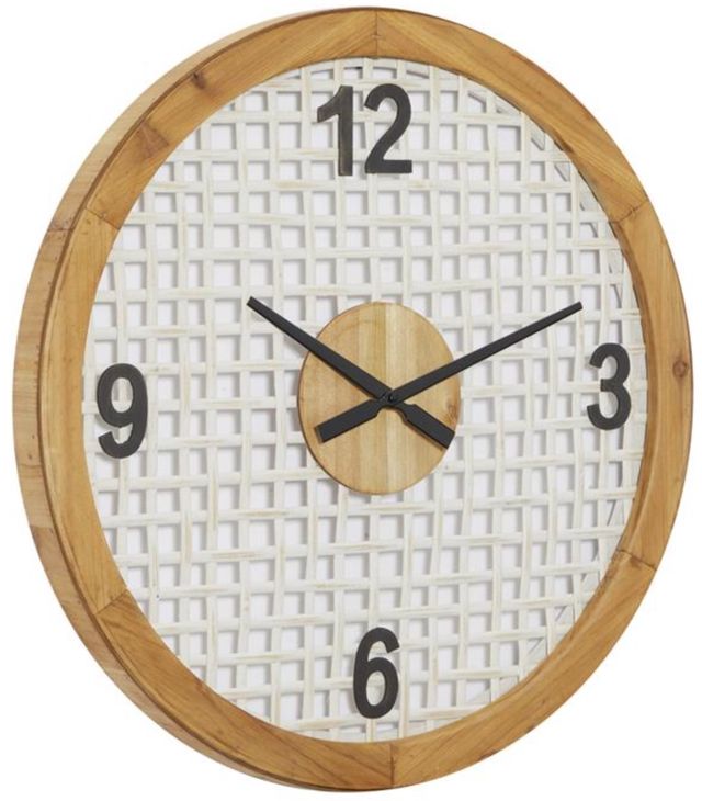 Deco Marche White 24” Grid Mesh Wall Clock-1