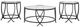 American Wholesale Furniture Terrapin 3-Piece Black Occasional Table Set-0