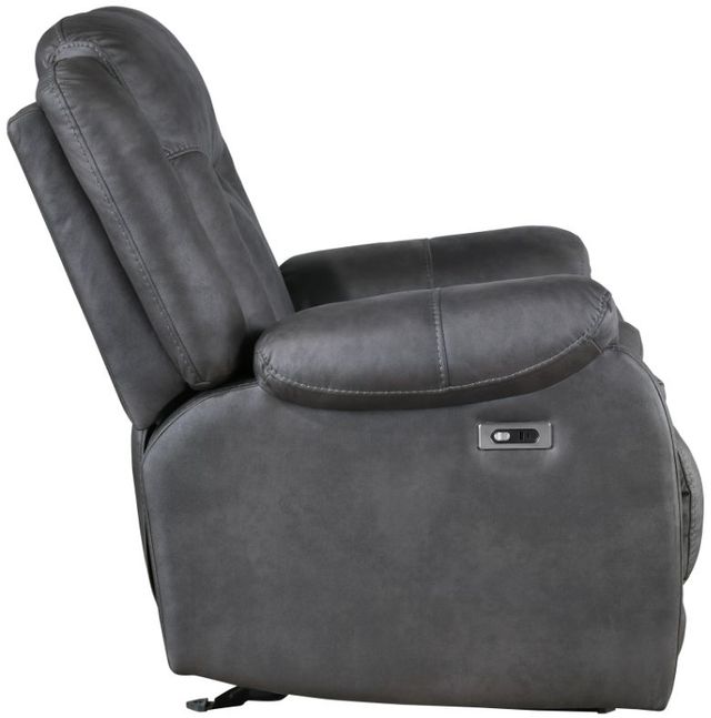 New Classic® Home Furnishings Morello Gray Power Glider Recliner-4