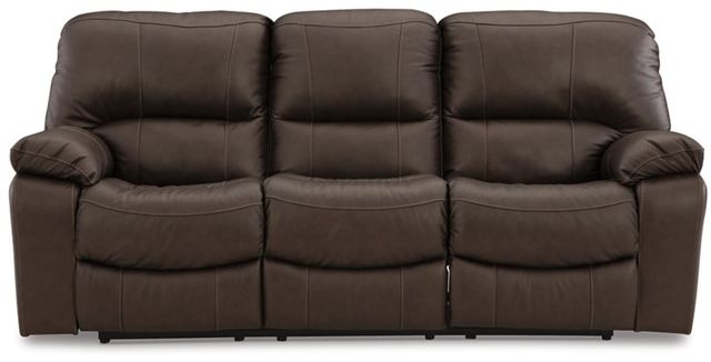 Signature Design by Ashley® Leesworth Dark Brown Power Sofa-2