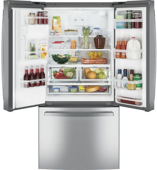 GE® 33 in. 23.6 Cu. Ft. Fingerprint Resistant Stainless Steel French Door Refrigerator-2