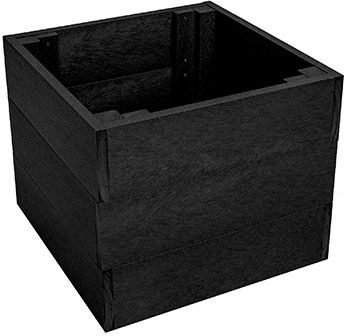 C R Plastics Modern Onyx Square Planter-0