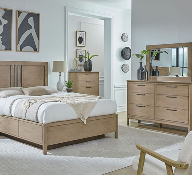 Whittier Wood® Furniture Bailey Almond 60" Low Dresser-2