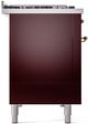 Ilve® Nostalgie II Series 48" Burgundy Pro Style Dual Fuel Range-3