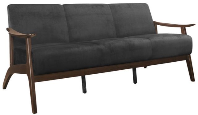 Homelegance® Carlson Dark Gray/Dark Walnut Sofa-0