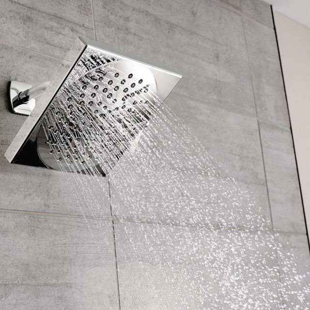 Moen® Brushed Nickel One-Function 6" Diameter Spray Head Eco-Performance Showerhead-1