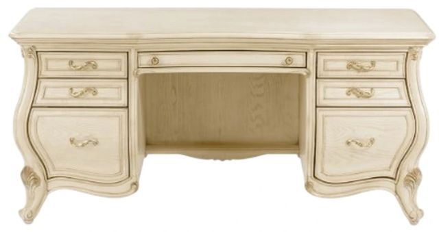 Michael Amini® Platine De Royale™ Beige/Champagne Desk-2