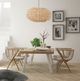 YHD Pua Wicker Beige 1-Light Large Pendant Lighting-1
