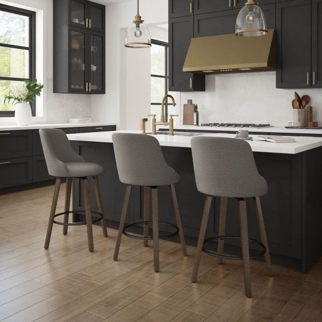 Amisco Customizable Diaz Swivel Bar Stool-1