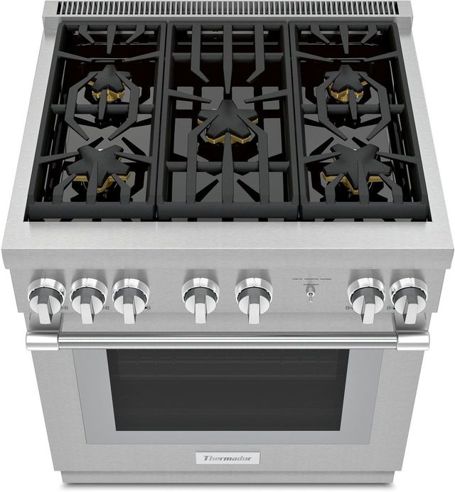 Thermador® Pro Harmony® 30" Stainless Steel Free Freestanding Dual Fuel Natural Gas Range-1