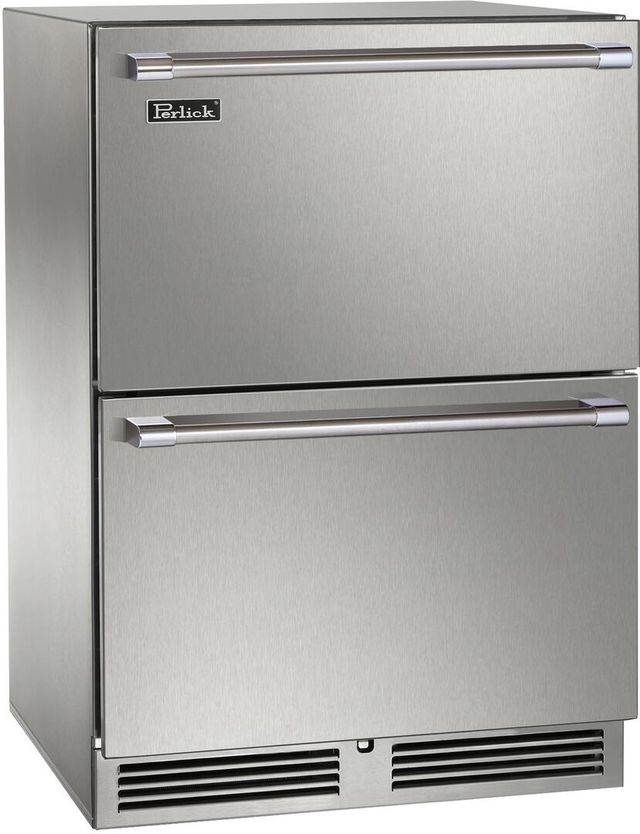 Perlick® Signature Series 24" Stainless Steel Refrigerator Drawer -0