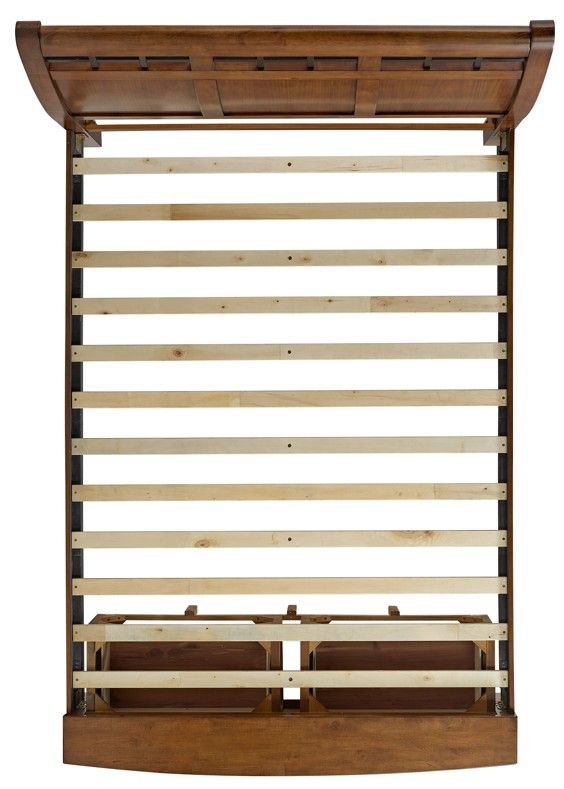 Elements International Gage Chestnut King Storage Sleigh Bed-3