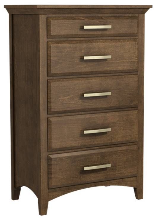 Country View Woodworking Windham 36'' Brown Maple 5-Drawer Chest-0
