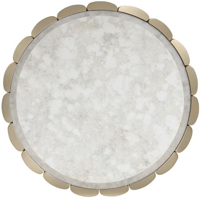 Hooker® Furniture Melange Time Flies Antique Mirror End Table with Champagne Silver Base-2