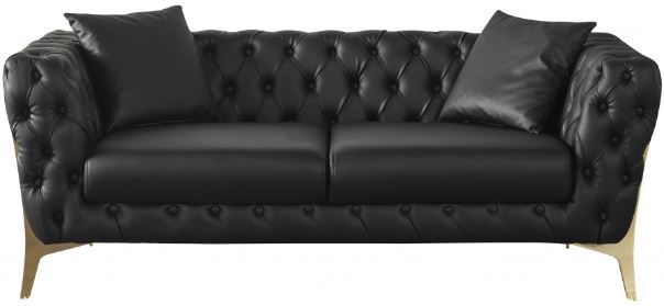 Meridian Furniture Aurora Black Loveseat-1