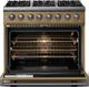 Viking® 5 Series 36" Golden Hour Pro Style Dual Fuel (NG) Range with Polished Chrome Trim-1