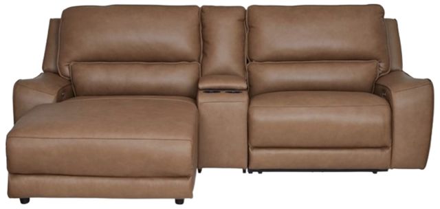 Signature Design by Ashley® DeepWakes 3-Piece Caramel Left-Arm Facing Power Reclining Sectional and Chaise-0