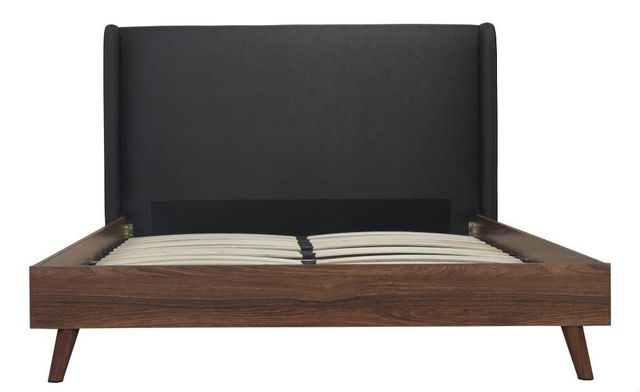 Mazin Furniture Brody Dark Gray Queen Upholstered Platform Bed-3