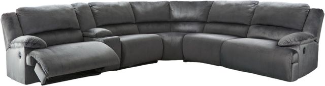 Signature Design by Ashley® Clonmel 6-Piece Charcoal Manual Reclining Sectional-1