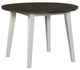 American Wholesale Furniture Gray Round Dining Table with White Base-0