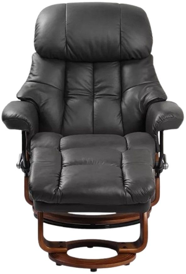 BenchMaster High Line Nicholas Charcoal Gray Chair and Ottoman Set-1