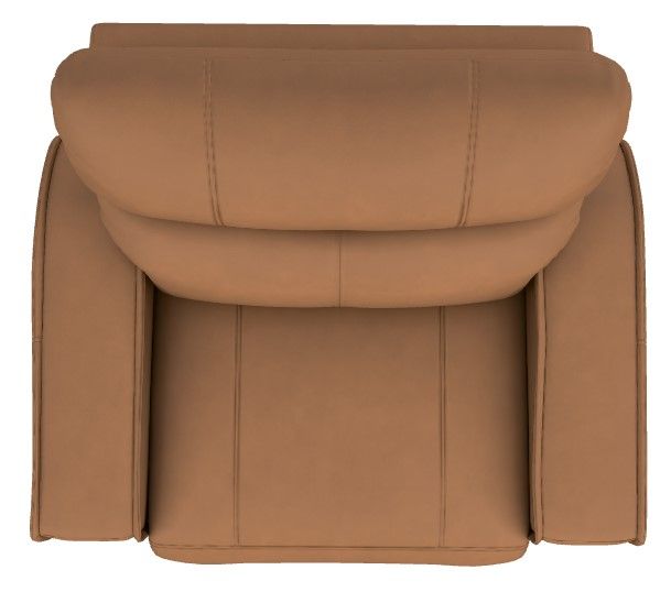 La-Z-Boy® Maddox Camel Leather Manual Reclining Chair and a Half-4
