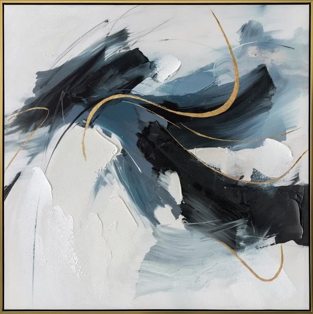Classy Living Outspoken Sable Motion Abstract Wall Art-0