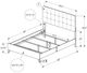 Monarch Specialties Inc. Grey/White Oak Queen Upholstered Panel Bed-2