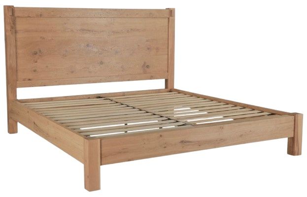Home Trends & Design Flagstaff Distressed Oak Queen Panel Bed-0